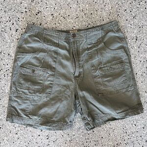 RedHead Men's Olive Green Utility Cargo Outdoor 7” Shorts